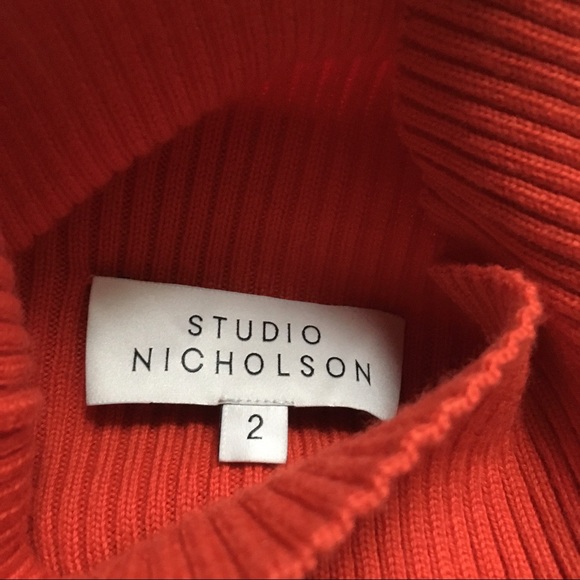 Studio Nicholson Ettore Knit Sweater in Japan Red - Picture 11 of 14